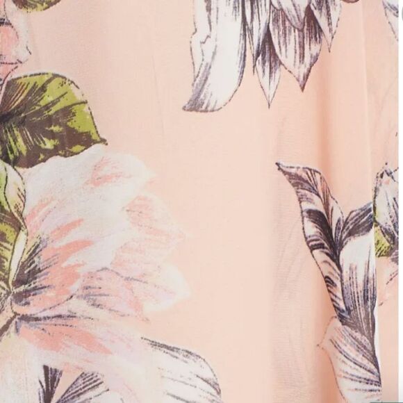 Eliza J Peach floral high low ruffle dress - Picture 5 of 5